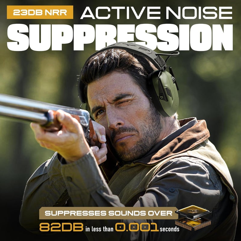 EARMOR M300A Ear Protection For Gun Range - Shooting Ear Muffs with Ergonomic Gel Cushions, IPX5 Waterproof Gear - Image 3